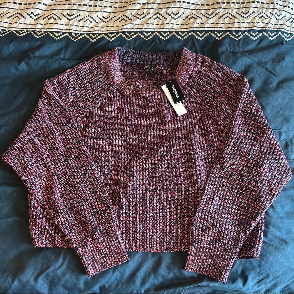 Express Purple Crew Sweater